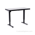 USB Ufficio di ricarica Black Glass Standing Electric Desk